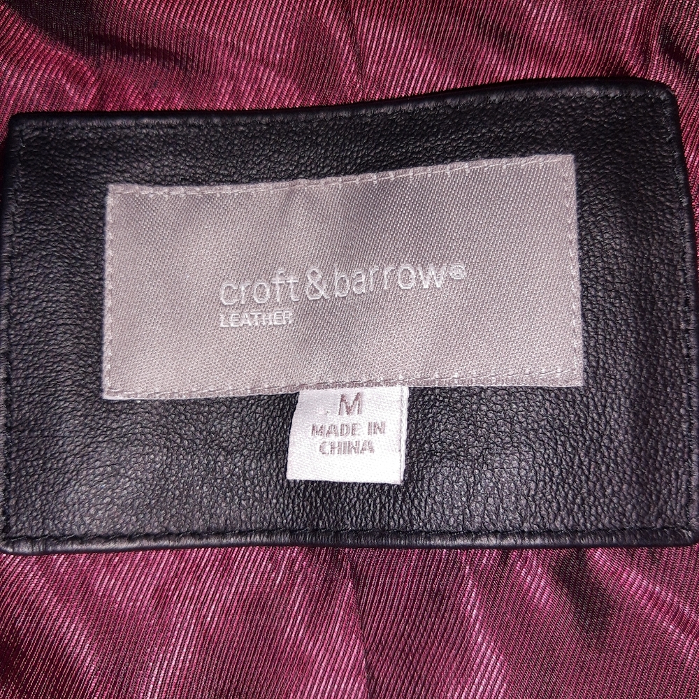 Black Leather Jacket With Belt - image 5